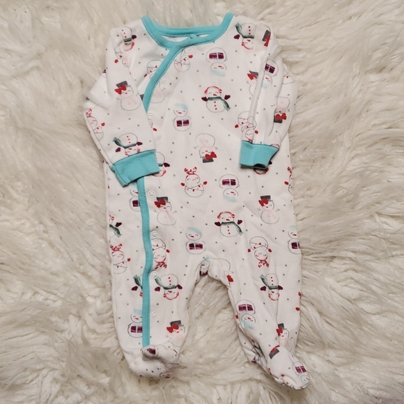 Koala Baby Bodysuit Footie Pajama Snowman - 0-3M (GUC) - Picture 1 of 5